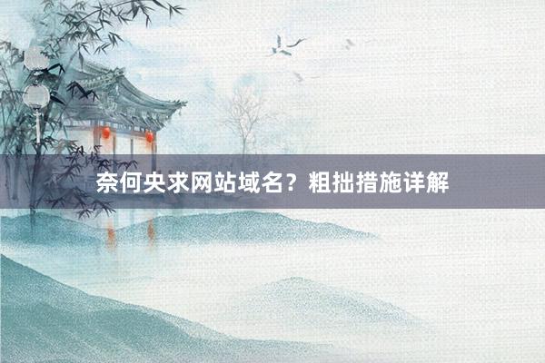 奈何央求网站域名？粗拙措施详解